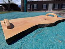 Load image into Gallery viewer, Juniper charcuterie board with handles 19.5” x 12.5” x 2.5”