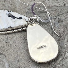 Load image into Gallery viewer, White Buffalo and Sterling Silver Teardrop Earrings by Kevin Ramone