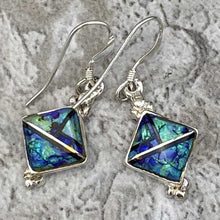 Load image into Gallery viewer, Navajo Sterling Silver Spider Opal Inlay Drop Earrings