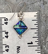 Load image into Gallery viewer, Navajo Sterling Silver Spider Opal Inlay Drop Earrings