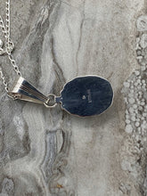 Load image into Gallery viewer, Navajo Sterling Silver Sonoran Turquoise Pendant Necklace