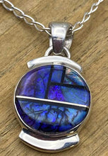 Load image into Gallery viewer, Spider opal and sterling silver pendant.