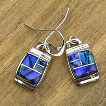 Load image into Gallery viewer, Spider opal and sterling silver earrings.