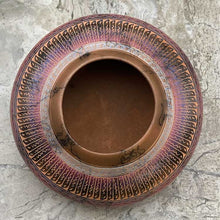 Load image into Gallery viewer, Round horsehair vase with etched designs.