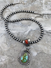 Load image into Gallery viewer, Tom Lewis Royston Turquoise & Sterling Silver Necklace