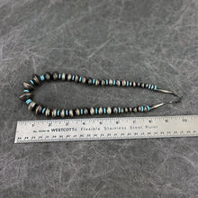 Load image into Gallery viewer, Navajo Turquoise and Handmade Sterling Sliver Bench Bead Set
