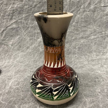 Load image into Gallery viewer, Navajo Horsehair Pottery Vase with ruler showing height
