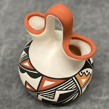 Load image into Gallery viewer, Acoma Pottery Wedding Vase with geometric design
