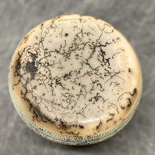 Load image into Gallery viewer, Bottom of Horsehair Pottery showings etched signature of  Artist Alynssa Gilmore
