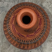 Load image into Gallery viewer, Acoma Horsehair Etched Vase with Pueblo Motifs by Gene Willie
