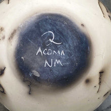 Load image into Gallery viewer, Acoma Horsehair Seed Pot with Turquoise Inlay
