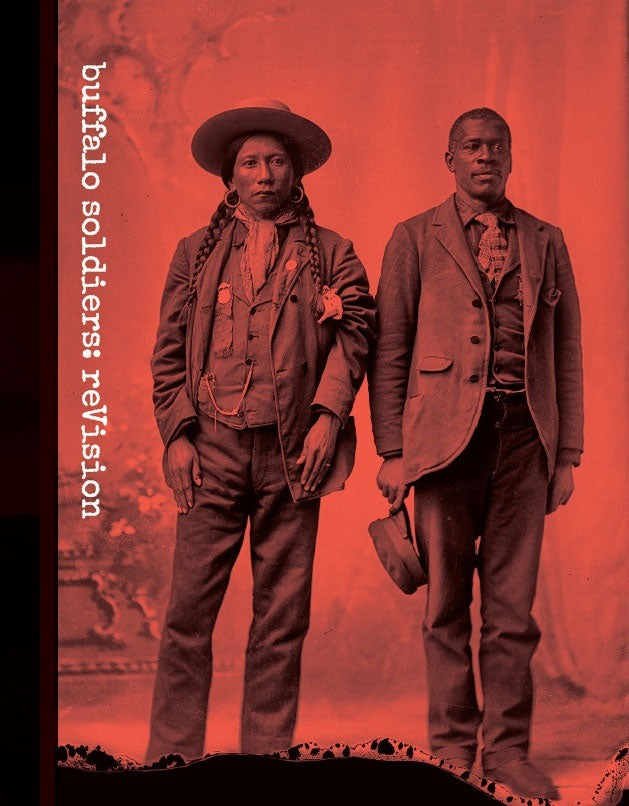 Book cover with images of two buffalo soldiers