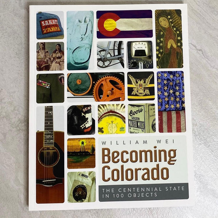 Autographed Becoming Colorado companion book to Zoom-In exhibit at the History Colorado Center