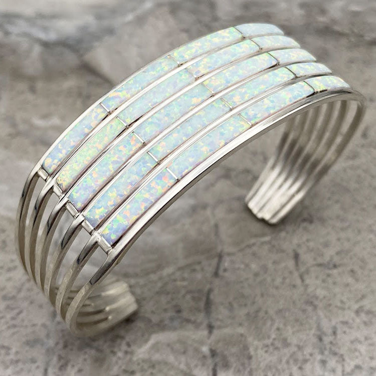 Zuni Opal and Sterling Silver Bracelet