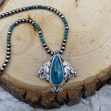 Load image into Gallery viewer, Navajo Imperial Turquoise &amp; Sterling Silver Necklace
