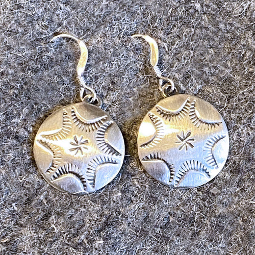 Genuine American Indian Navajo Sterling Silver Drop Earrings from the History Colorado Shop